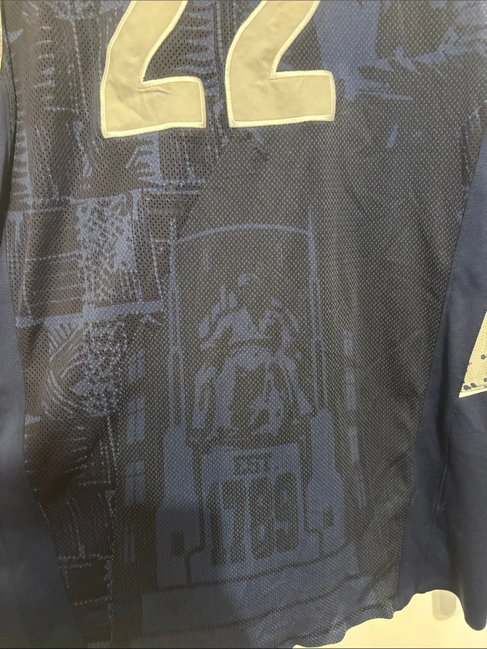 Jordan Navy and Gray Georgetown #22 Basketball Jersey